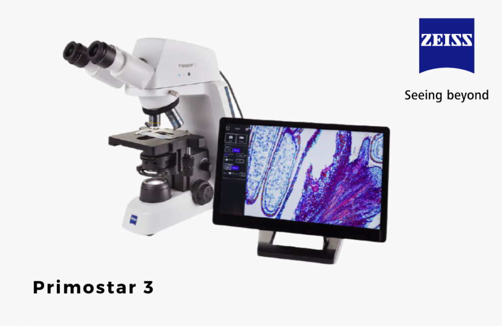 Zeiss Primostar 3 mikroskopas edukacijai, moksui ir kasdieninėms užduotims